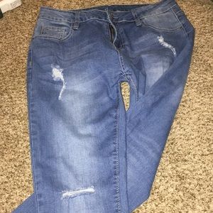 Light denim jeans